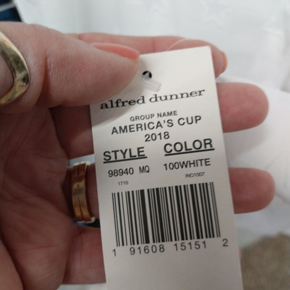 3399 Size 18P Alfred Dunner Shell & Button Down Top White Stars NWT - Picture 9 of 9